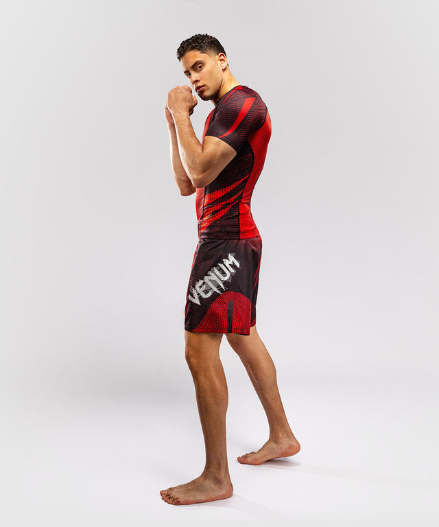 Rashguard Venum Galactic 3.0 Krótki Rękaw - Czerwony/Srebrny