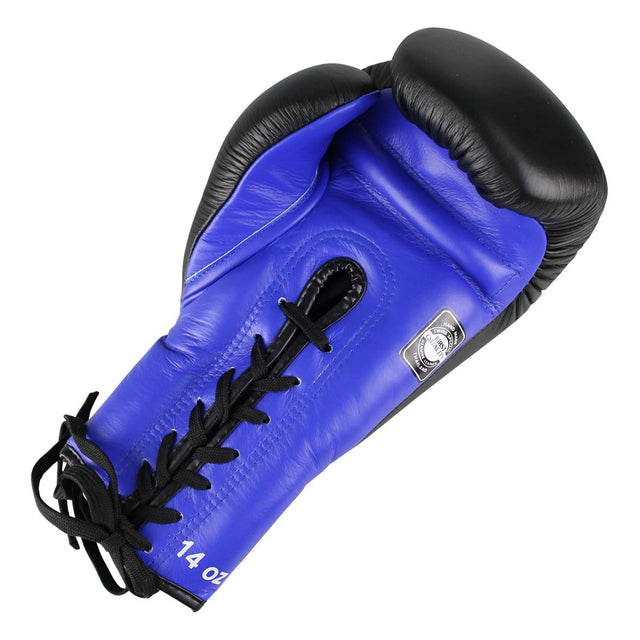 Guantoni da boxe Twins BGVLL1 con allacciatura – Nero/Blu