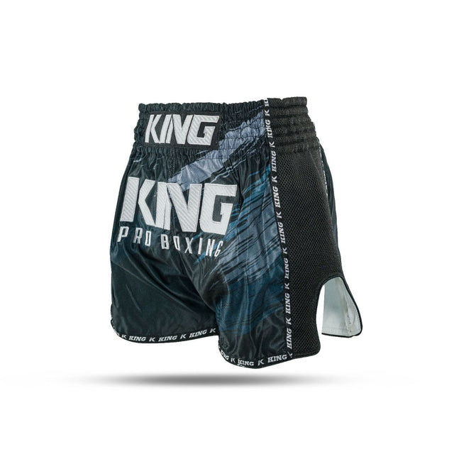 Pantaloncini da kickboxing King Pro Boxing Storm – Nero/Grigio