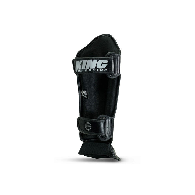 King Pro Boxing Kickboks Scheenbeschermers Spartan - Zwart/Grijs