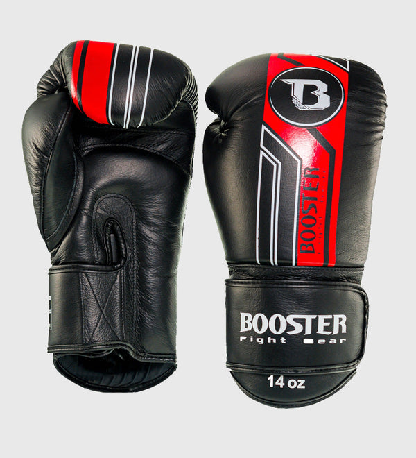 Luvas de boxe Booster V9 – Preto/Vermelho