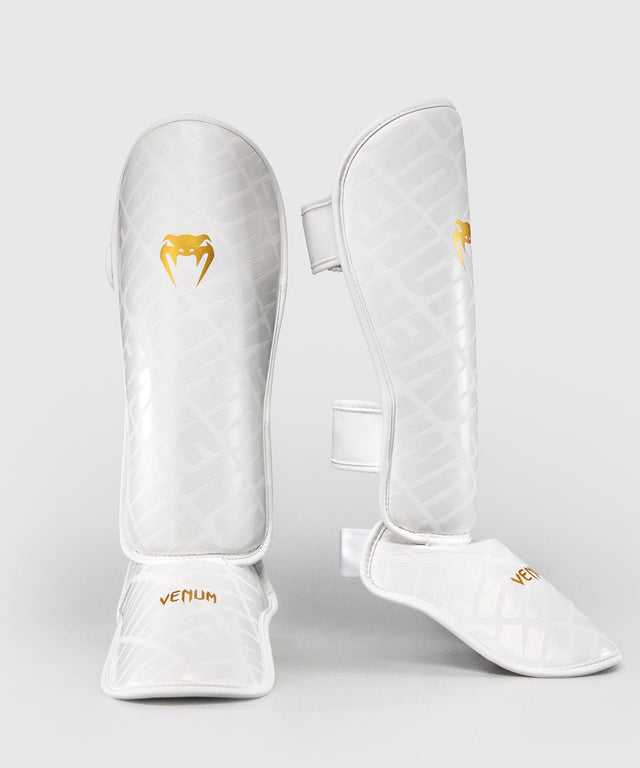 Caneleiras Venum Contender 1.5 XT 3D – Branco/Ouro