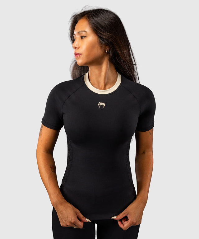 Venum Rashguard Viper Korte Mouwen Dames - Zwart