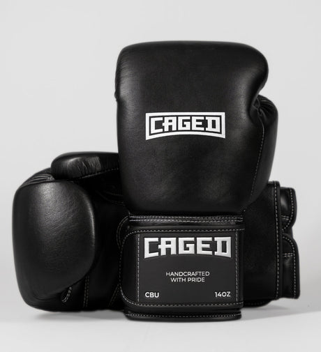 Caged Boxhandschuhe 'X' Series – Schwarz/Weiß – Boxhandschuhe