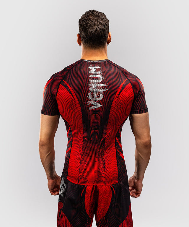 Rashguard Venum Galactic 3.0 Krótki Rękaw - Czerwony/Srebrny