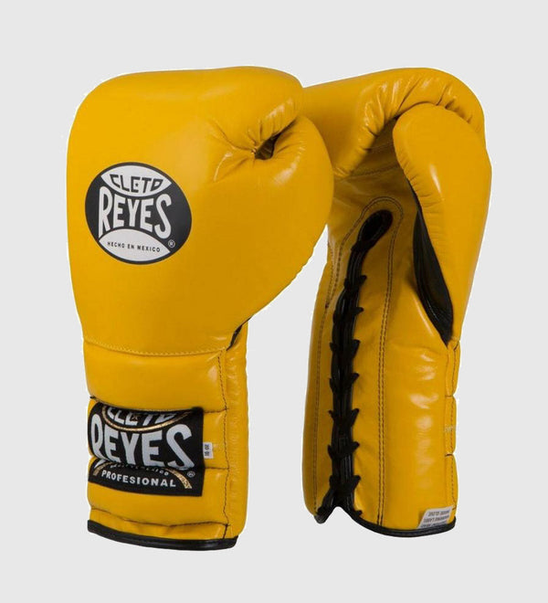 Guantes de boxeo Cleto Reyes Sparring con cierre de cordones – Amarillo