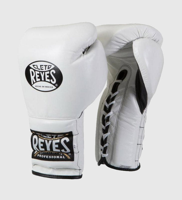 Guantes de boxeo Cleto Reyes con cierre de cordones – Blanco