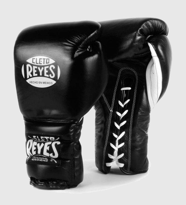 Guantes de boxeo Cleto Reyes con cordones – Negro