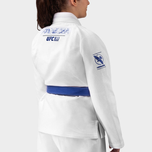 Kimono de BJJ Hayabusa x UFC – Jaqueta Lightweight Mulher – Branco