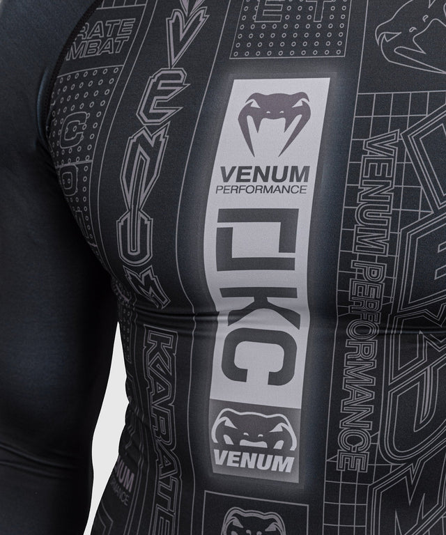 Venum Rashguard Karate Combat Långärmad - Svart/Grå