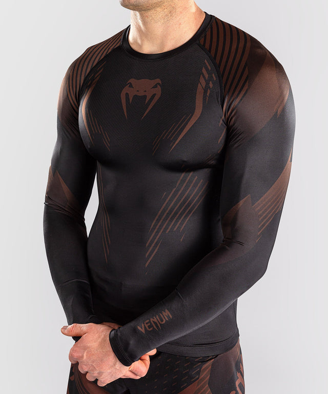 Venum Rashguard No-Gi 6.0 Långärmad – Svart/Brun