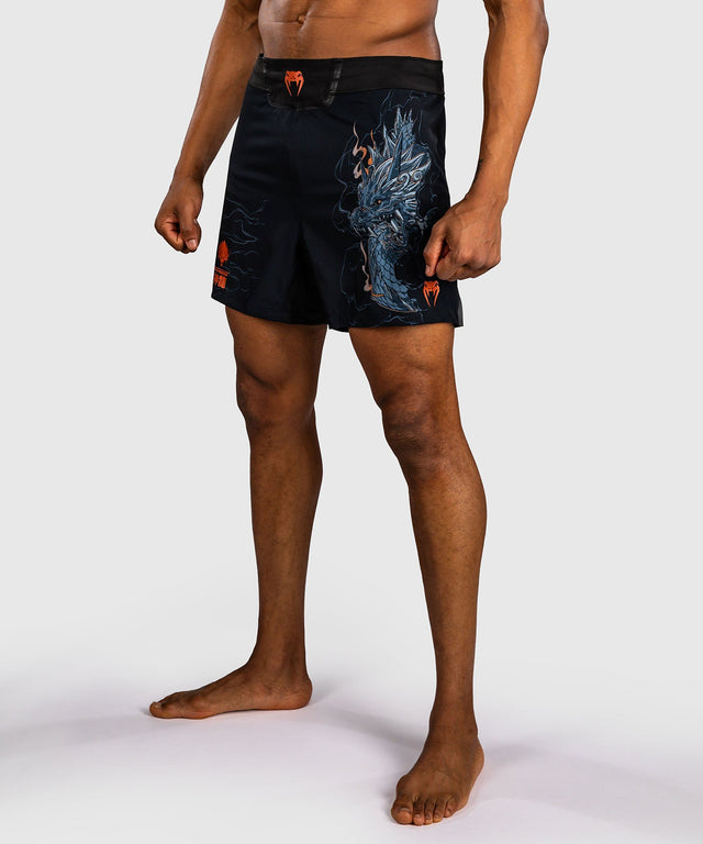 Venum MMA-Shorts Thunder Dragon – Schwarz/Grau/Kupfer