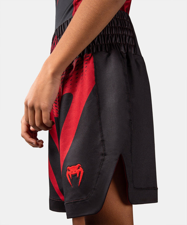 Pantalones de boxeo Venum Attack – Niños – Negro/Rojo