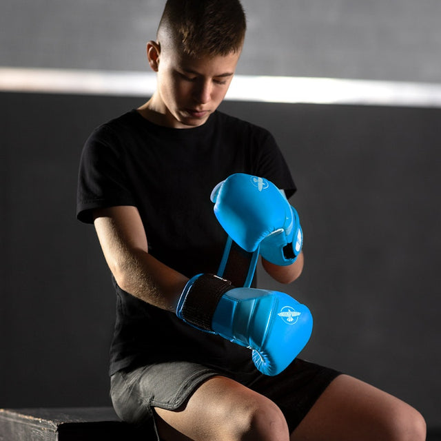 Guantoni da boxe Hayabusa T3 Bambini – Blu Neon