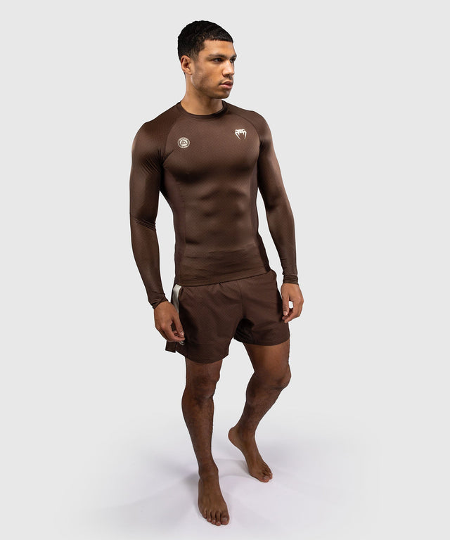 Rashguard Venum x Roger Gracie Academy Maniche lunghe – Marrone scuro