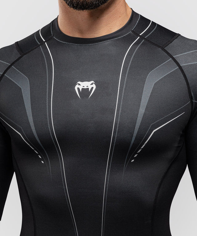 Rashguard Venum Streamline – Dlouhé rukávy – Černá/Bílá