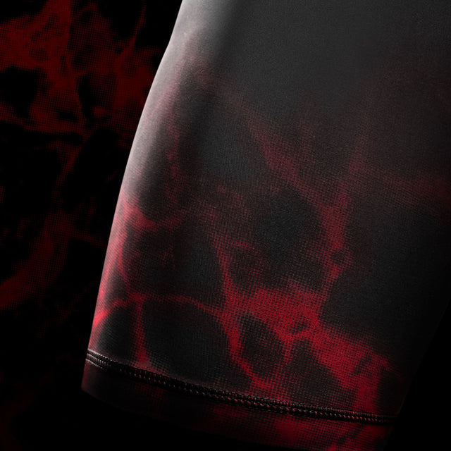 Hayabusa x UFC BJJ-Kompressionsshorts – Schwarz/Rot