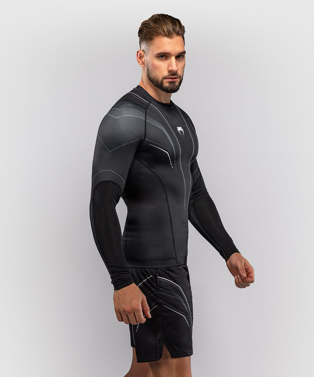 Rashguard Venum Streamline – Dlouhé rukávy – Černá/Bílá