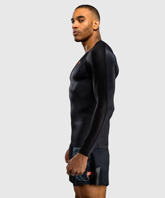 Rashguard Venum Thunder Dragon manches longues – Noir/Gris/Cuivre
