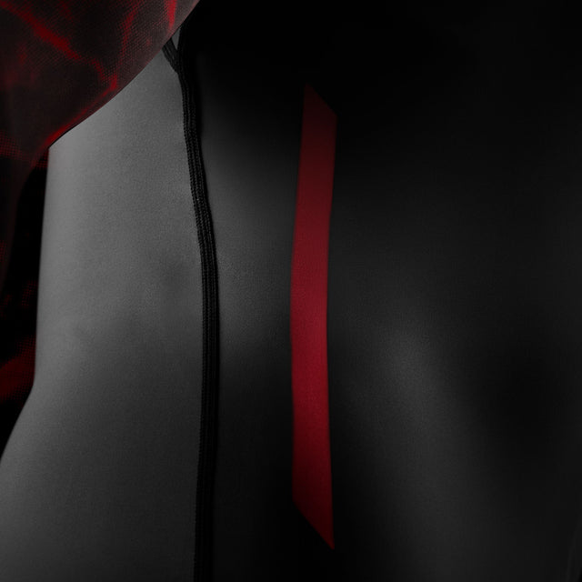 Rashguard de BJJ Hayabusa x UFC Mangas Curtas – Preto/Vermelho
