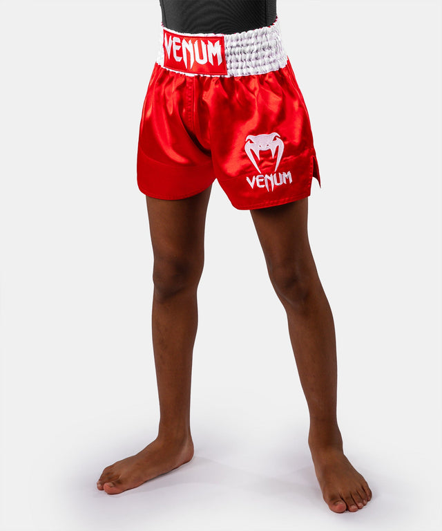 Spodenki Muay Thai Venum Classic – Dziecięce – Ognisty Czerwony