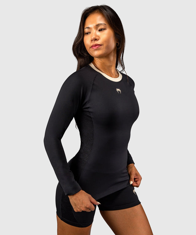 Venum Rashguard Viper Lange Mouwen Dames - Zwart