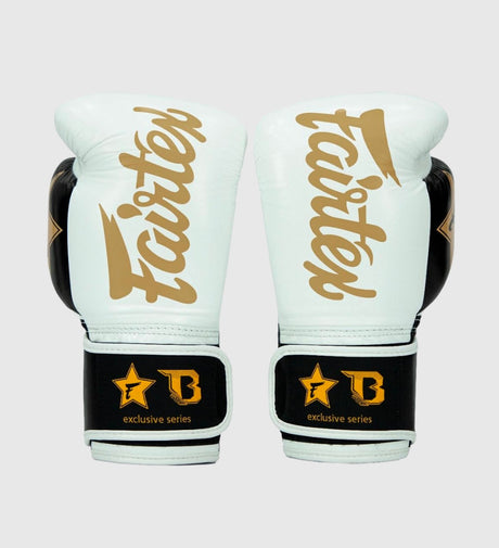 Mănuși de box Fairtex FXB V2 – Alb/Negru/Aur