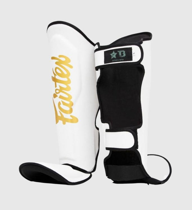 Fairtex Schienbeinschoner FXB – Weiß/Gold – Schienbeinschoner