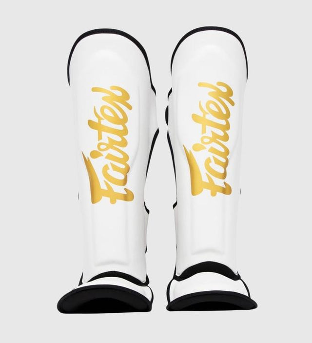Fairtex Schienbeinschoner FXB – Weiß/Gold – Schienbeinschoner