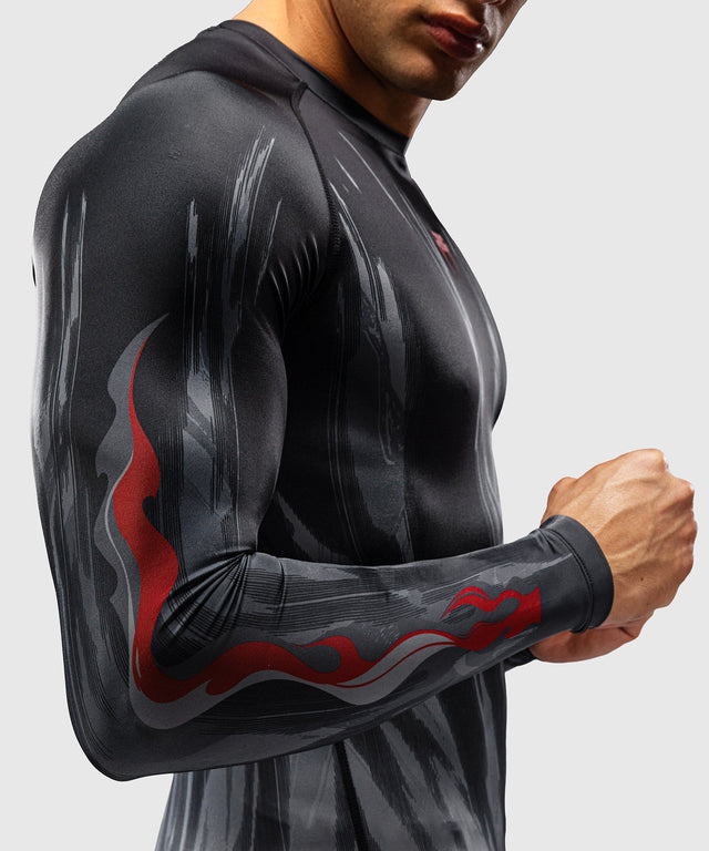 Rashguard Venum Demon Mangas Compridas – Preto/Cinzento