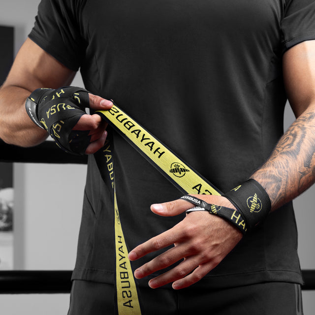 Bandes de boxe Hayabusa Bandages Deluxe – Noir/Or