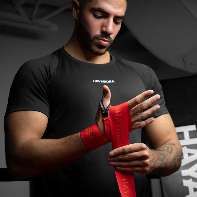 Bandes de boxe Hayabusa Deluxe – Rouge