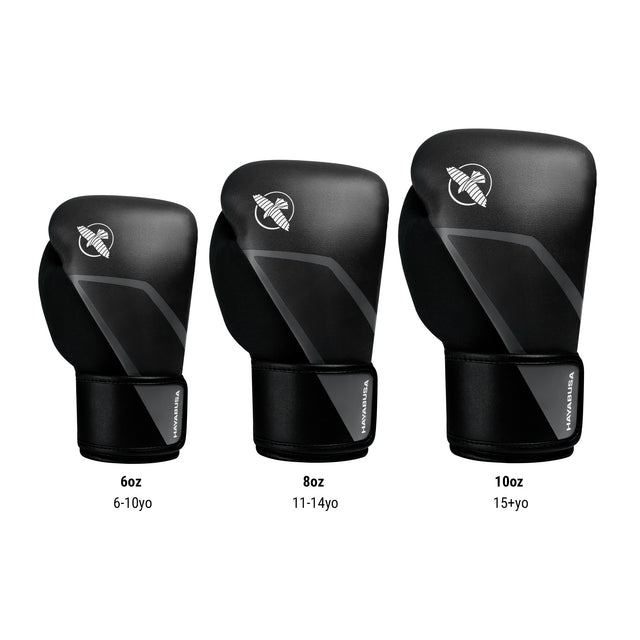 Hayabusa Boxhandschuhe E1 Kinder – Schwarz/Grau