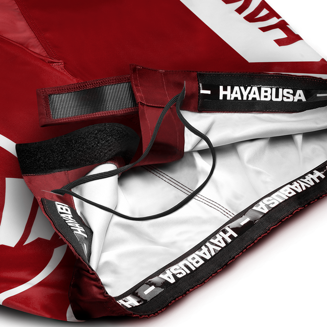 Hayabusa MMA-shorts Icon Lang – Röd/Vit