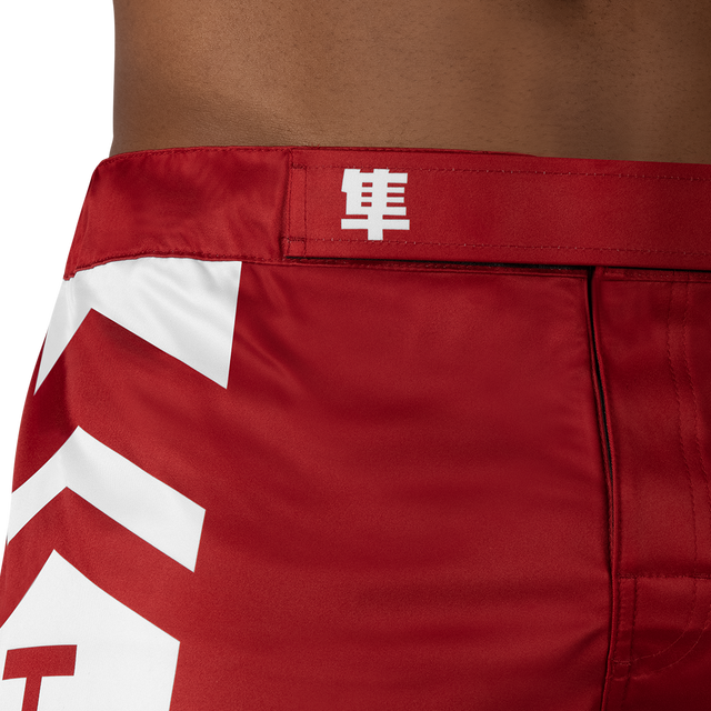 Hayabusa MMA-shorts Icon Lang – Röd/Vit