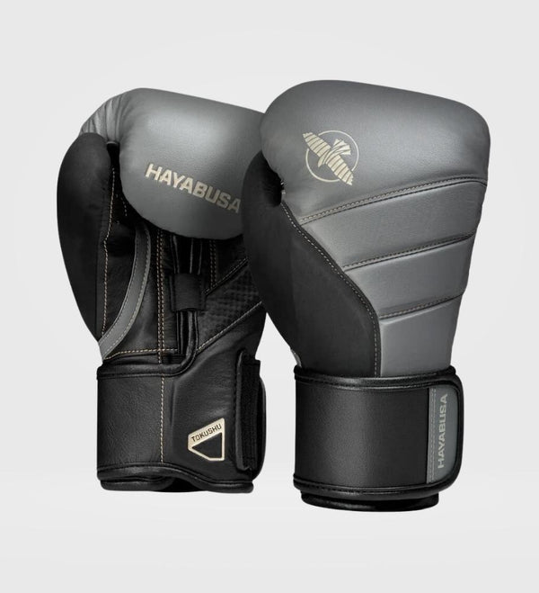 Luvas de boxe Hayabusa T3 – Cinzento/Preto