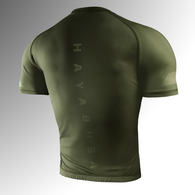 Rashguard Hayabusa Core – Manches courtes – Vert foncé
