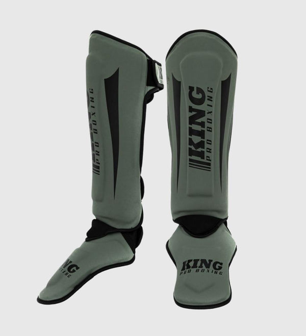 King Pro Boxing Schienbeinschoner Revo – Khaki Grün/Schwarz