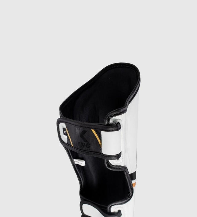 King Kickboxing Shin guards Thor – White/Black/Gold – Shin guards