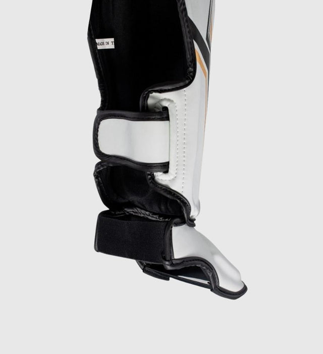 King Kickboxing Shin guards Thor – White/Black/Gold – Shin guards