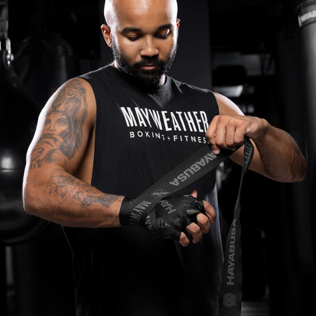 Vendas de boxeo Hayabusa x Mayweather Deluxe – Negro/Gris