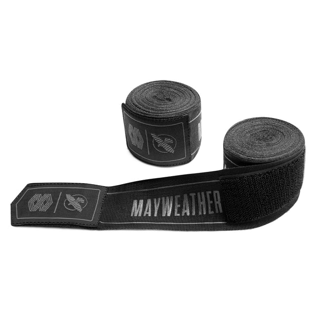 Bandaje de box Hayabusa x Mayweather Stretch – Negru/Gri
