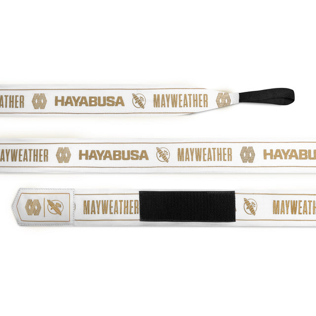 Bandes de boxe Hayabusa x Mayweather Stretch – Blanc/Or