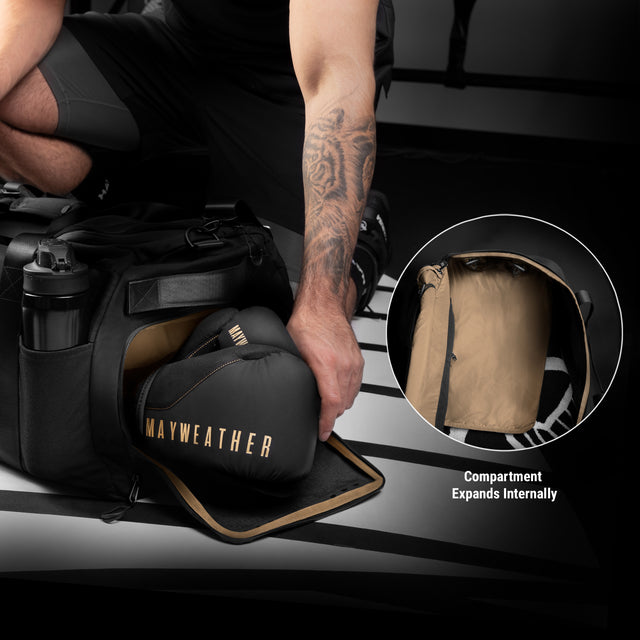 Bolsa de deporte Hayabusa x Mayweather Airstream – Negro/Oro