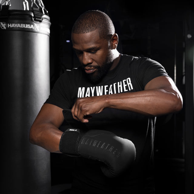 Boxerské rukavice Hayabusa x Mayweather Champ – Černé/Černé