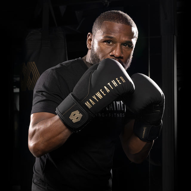Mănuși de box Hayabusa x Mayweather Champ – Negru/Auriu