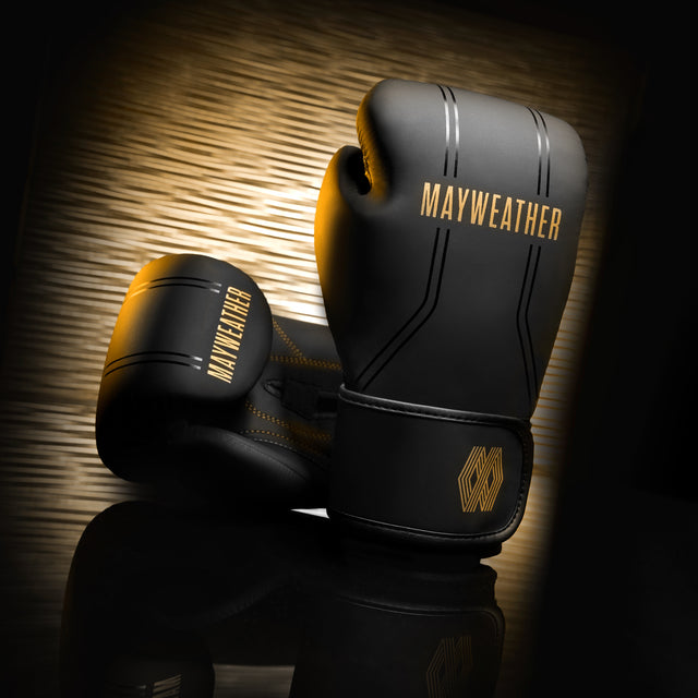 Guantes de boxeo Hayabusa x Mayweather Contender – Negro/Oro