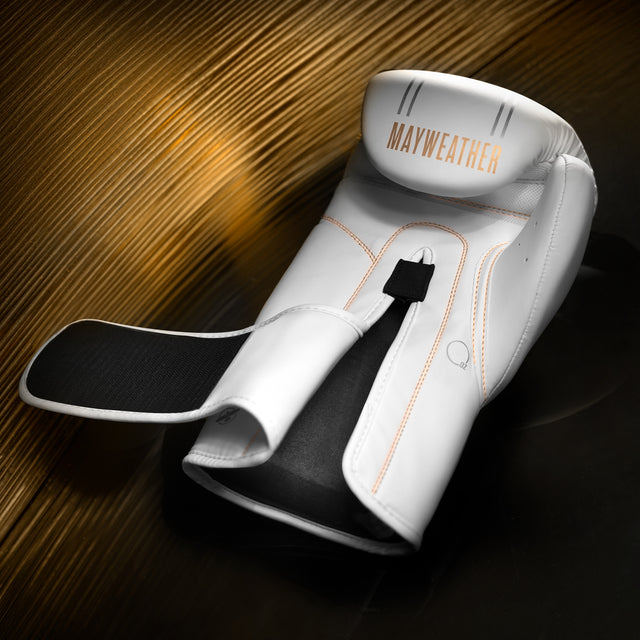 Hayabusa x Mayweather Boksehandsker Contender - Hvid/Guld