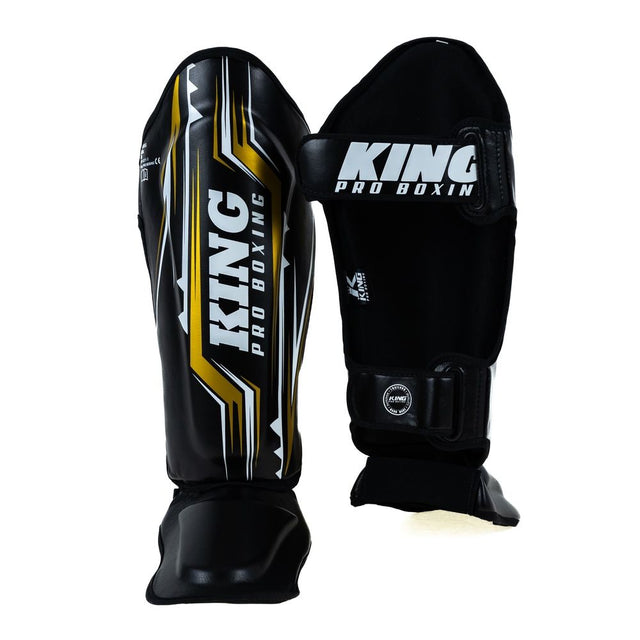 King Pro Boxing Schienbeinschoner Spartan – Schwarz/Gelb