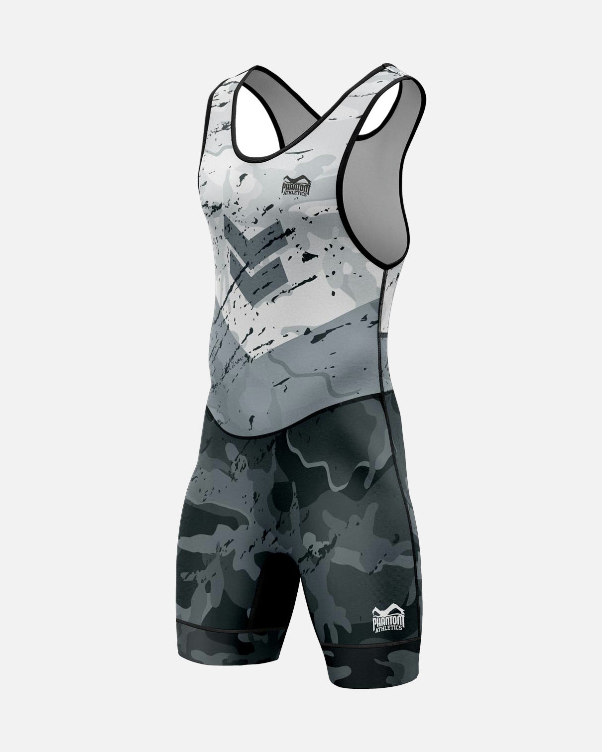Débardeur de lutte Phantom Athletics Delta – Blanc/Gris/Noir